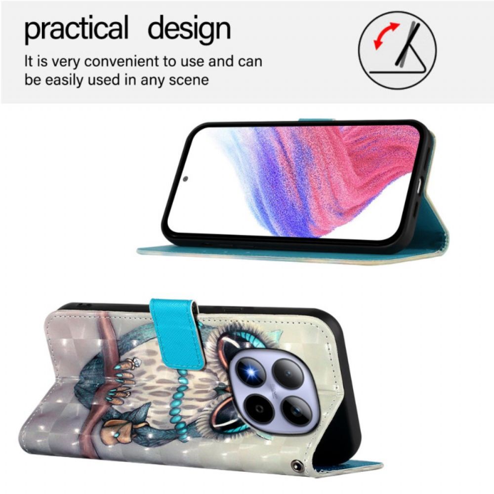 Leren Hoesje Xiaomi Redmi Note 15 Pro 5g Uil