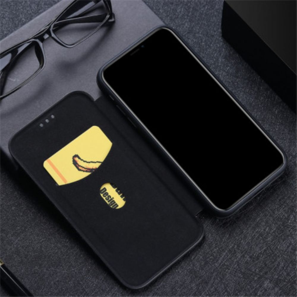 Bescherming Hoesje voor Samsung Galaxy XCover 5 Folio-hoesje Koolstofvezel