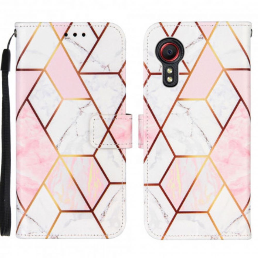 Folio-hoesje voor Samsung Galaxy XCover 5 Geometrisch Marmer