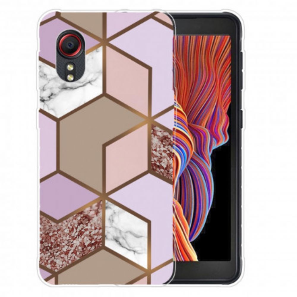 Hoesje voor Samsung Galaxy XCover 5 Geometrische Marmer