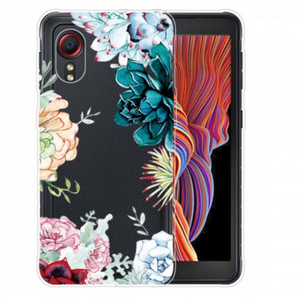 Hoesje voor Samsung Galaxy XCover 5 Naadloze Aquarelbloemen