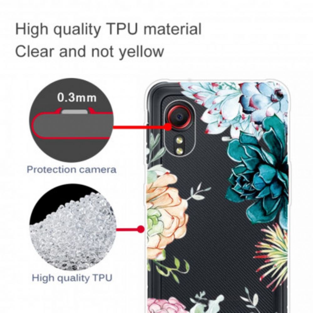 Hoesje voor Samsung Galaxy XCover 5 Naadloze Aquarelbloemen