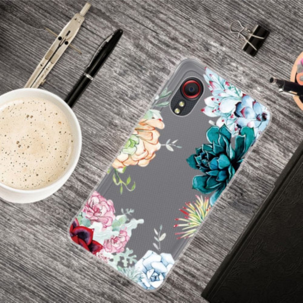 Hoesje voor Samsung Galaxy XCover 5 Naadloze Aquarelbloemen