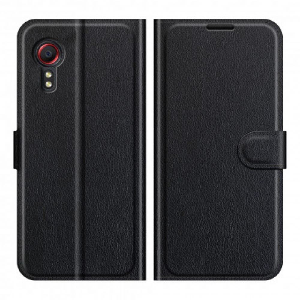 Leren Hoesje voor Samsung Galaxy XCover 5 Klassiek Kunstleer