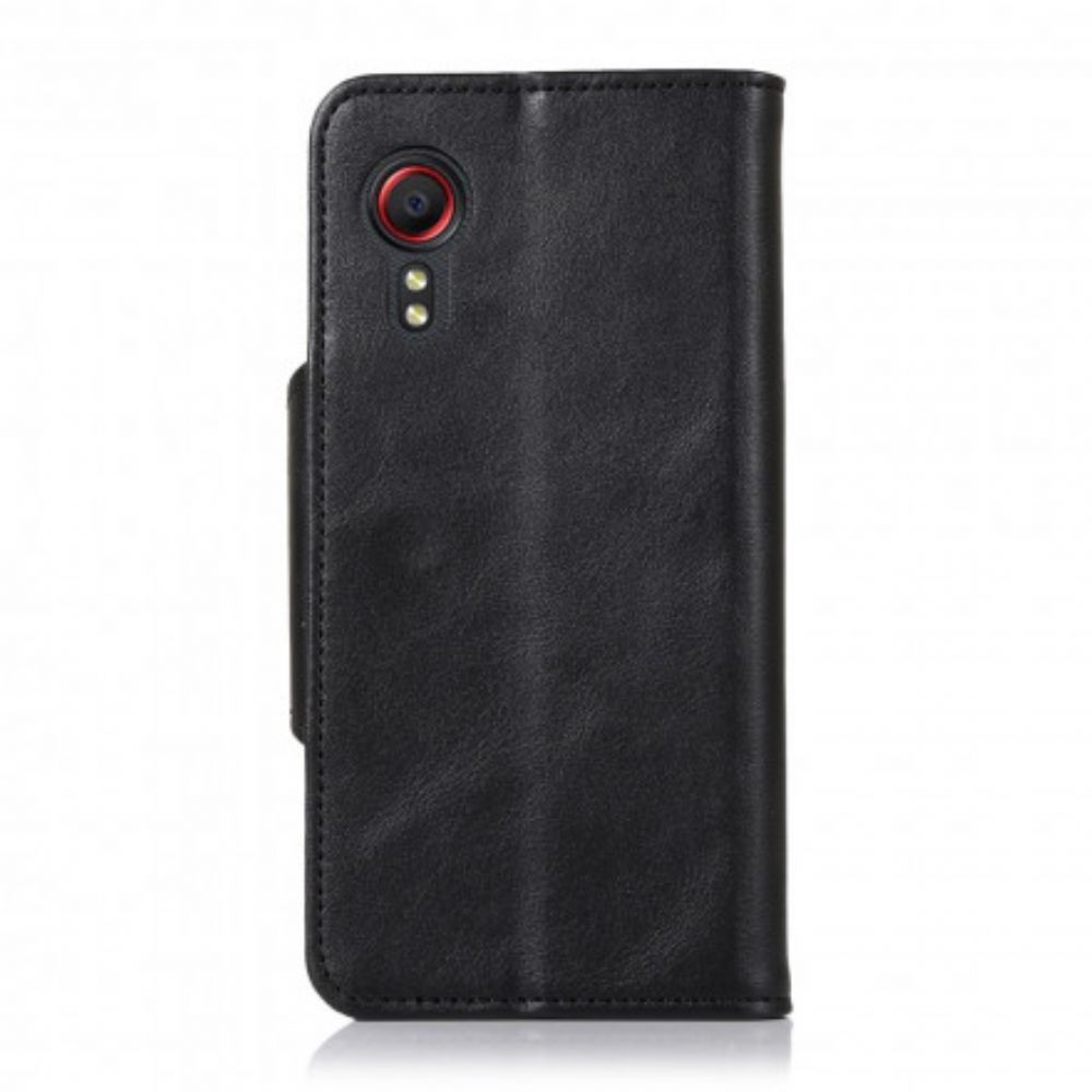 Leren Hoesje voor Samsung Galaxy XCover 5 Kunstleer Vintage Knoop