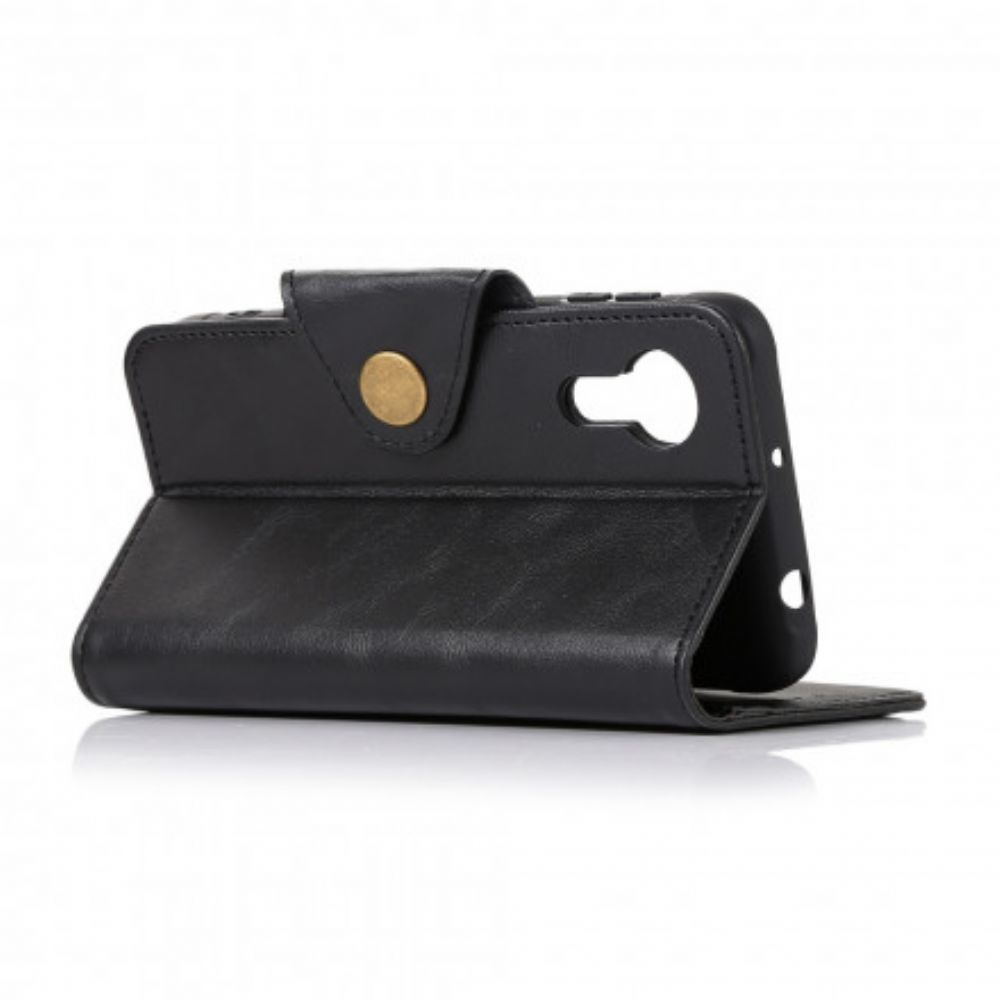 Leren Hoesje voor Samsung Galaxy XCover 5 Kunstleer Vintage Knoop