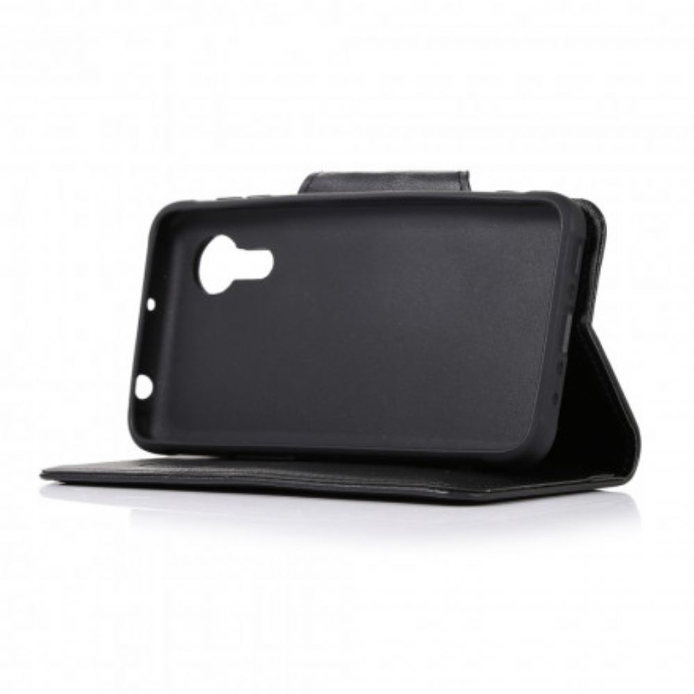 Leren Hoesje voor Samsung Galaxy XCover 5 Kunstleer Vintage Knoop