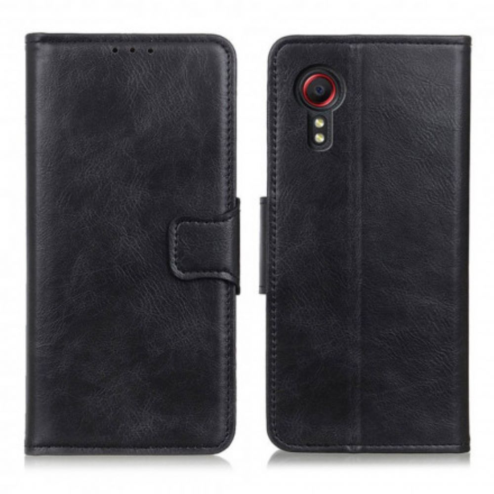 Leren Hoesje voor Samsung Galaxy XCover 5 Omkeerbare Sluiting Met Leereffect