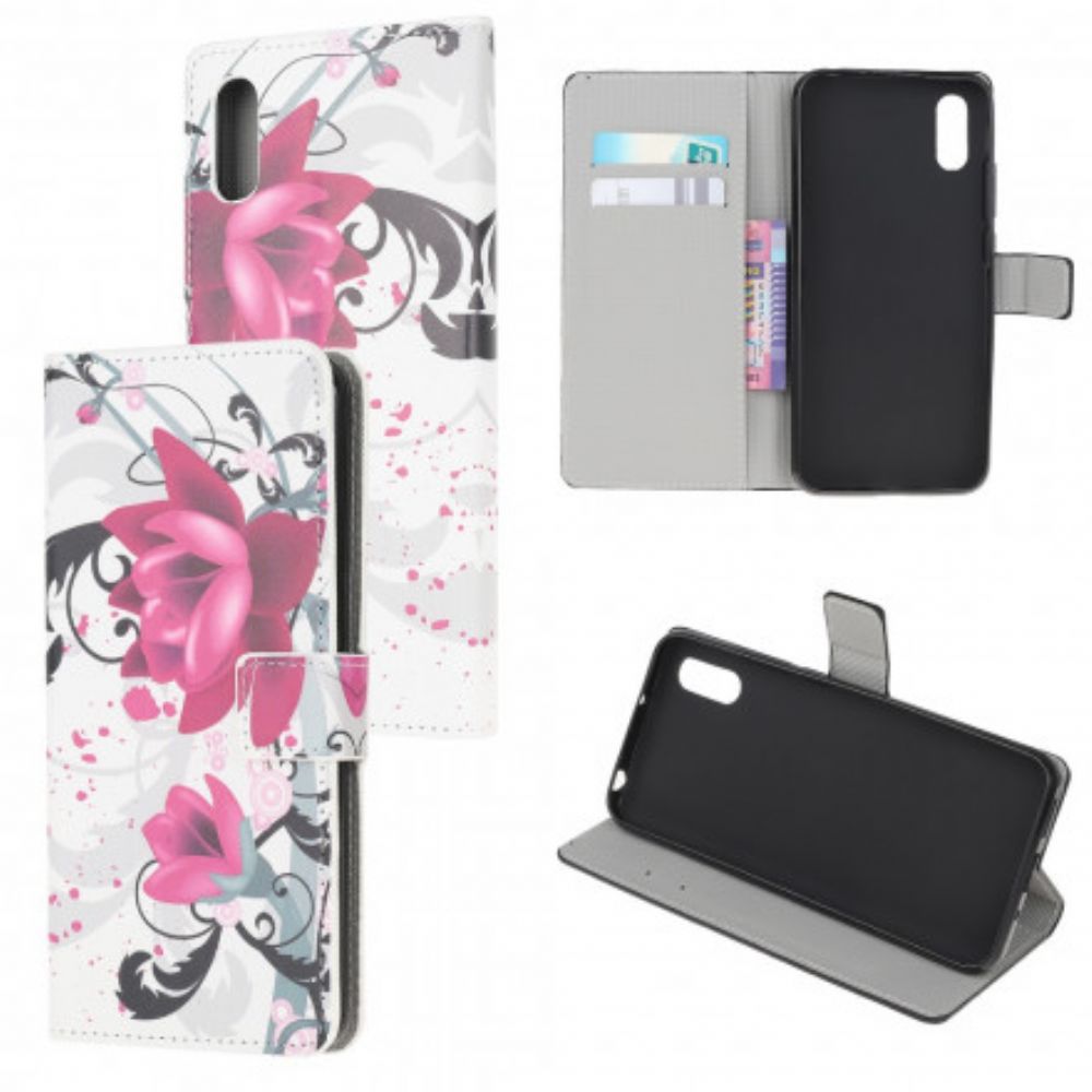 Leren Hoesje voor Samsung Galaxy XCover 5 Tropische Bloemen