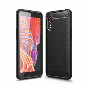 Telefoonhoesje voor Samsung Galaxy XCover 5 Geborstelde Koolstofvezel