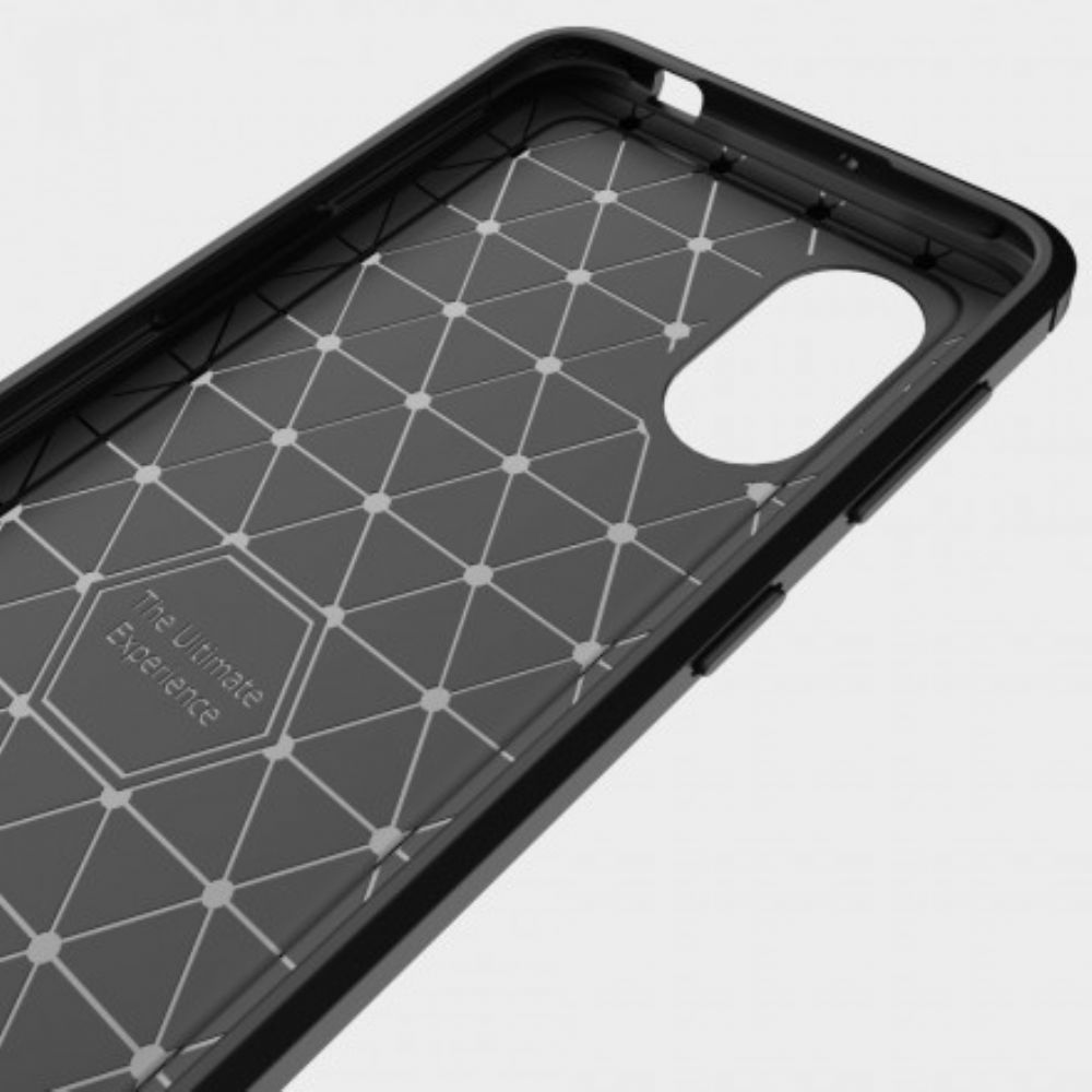 Telefoonhoesje voor Samsung Galaxy XCover 5 Geborstelde Koolstofvezel