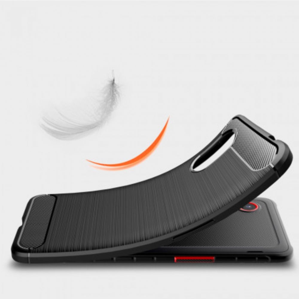 Telefoonhoesje voor Samsung Galaxy XCover 5 Geborstelde Koolstofvezel