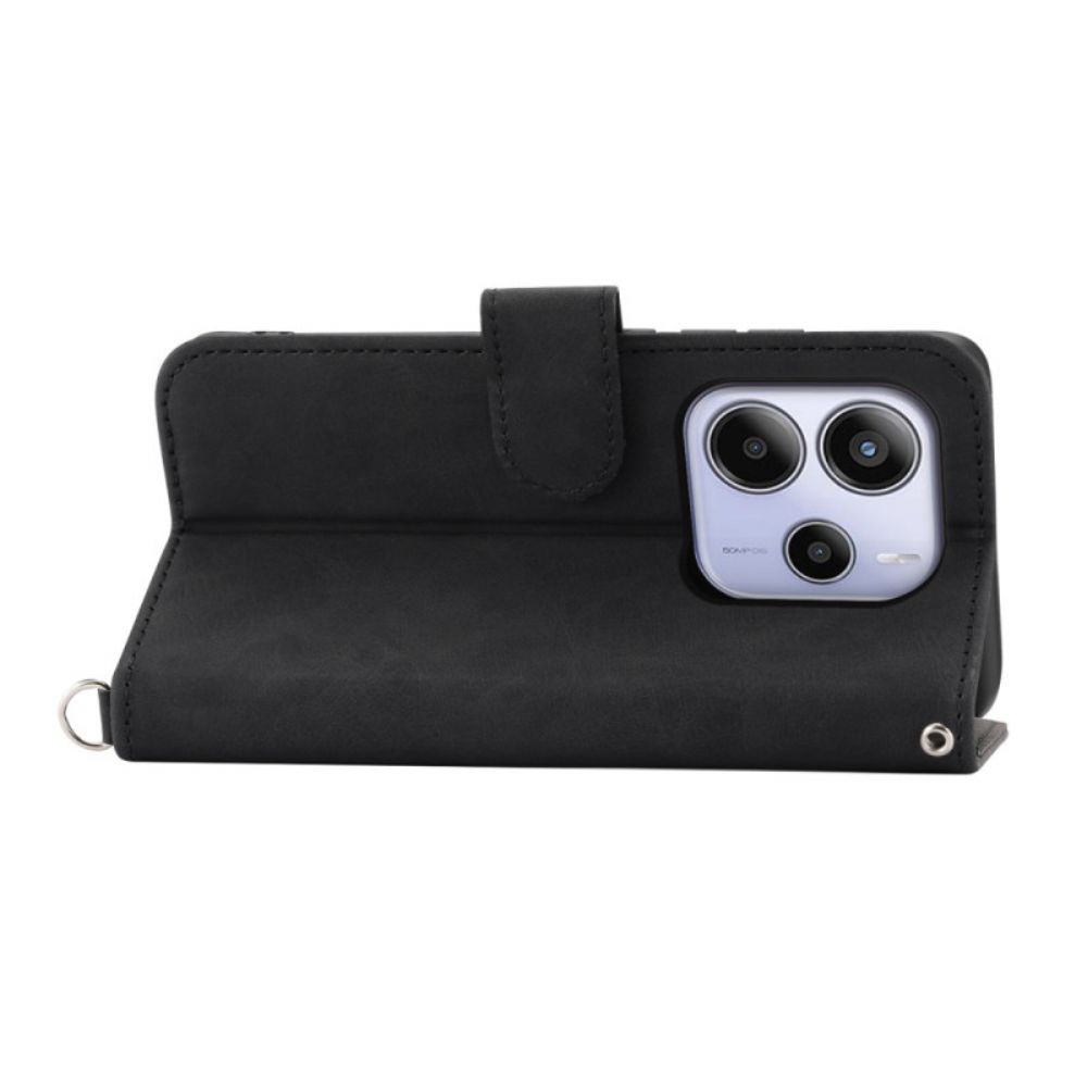 Bescherming Hoesje Xiaomi Redmi Note 14 4g Bloemenpatroon En Bandjes