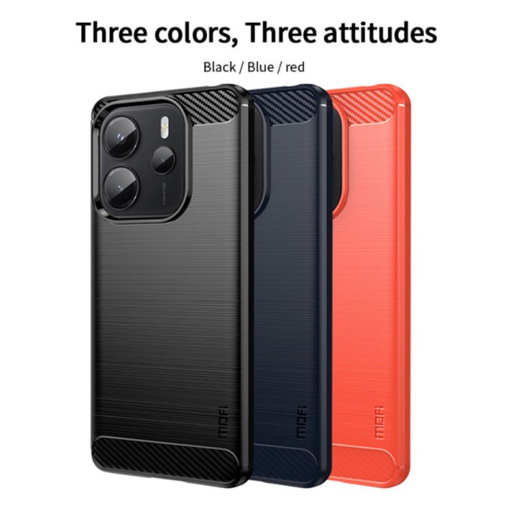 Case Hoesje Xiaomi Redmi Note 14 4g Telefoonhoesje Geborsteld Koolstofvezel