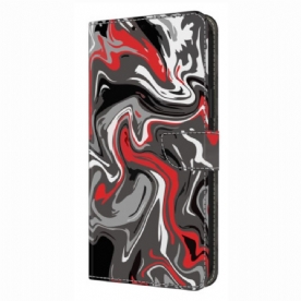 Flip Case Leren Xiaomi Redmi Note 14 4g Artistiek Patroon