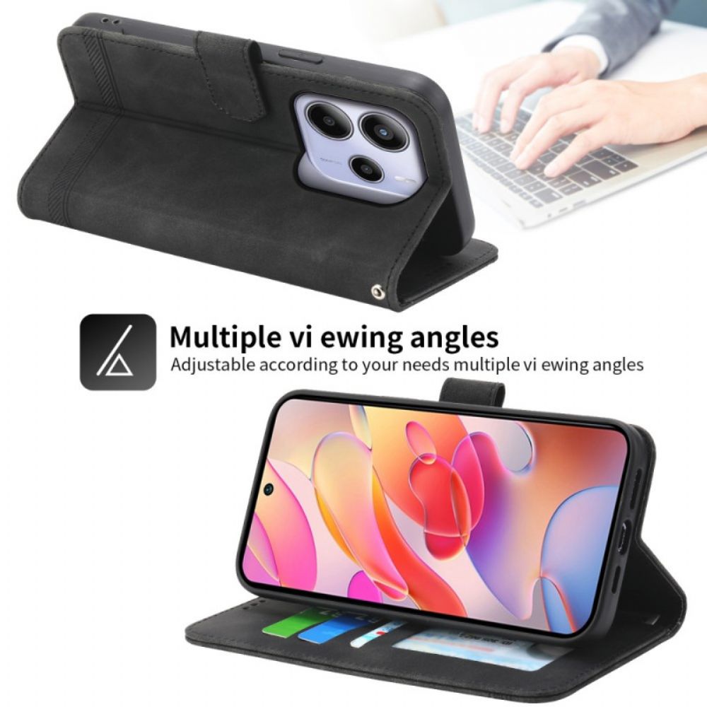 Flip Case Leren Xiaomi Redmi Note 14 4g Dierfeng