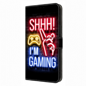 Flip Case Leren Xiaomi Redmi Note 14 4g Ik Ben Aan Het Gamen