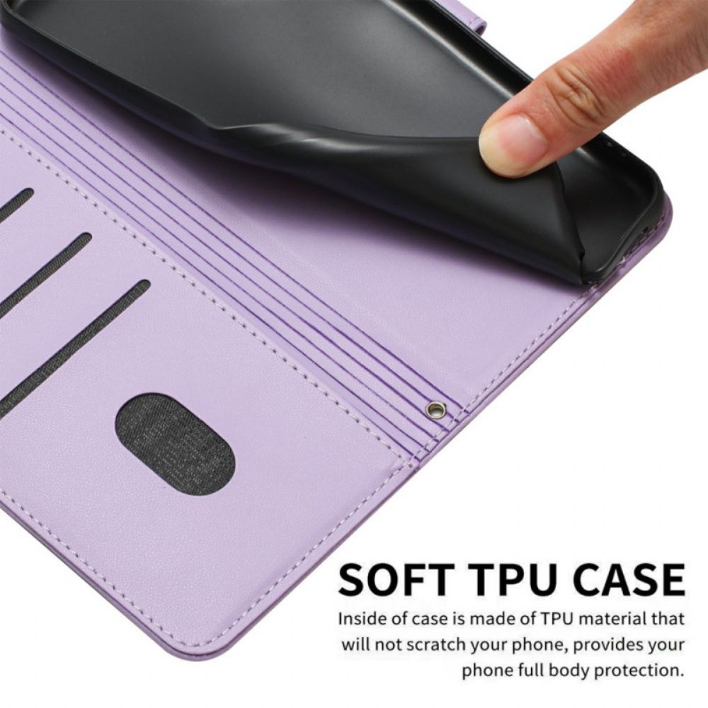 Flip Case Leren Xiaomi Redmi Note 14 4g Kleine Katjes Met Bandje