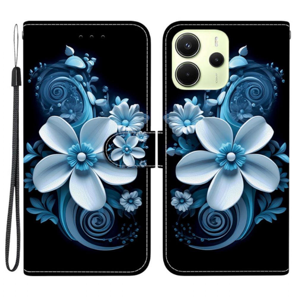 Flip Case Leren Xiaomi Redmi Note 14 4g Orchideeën