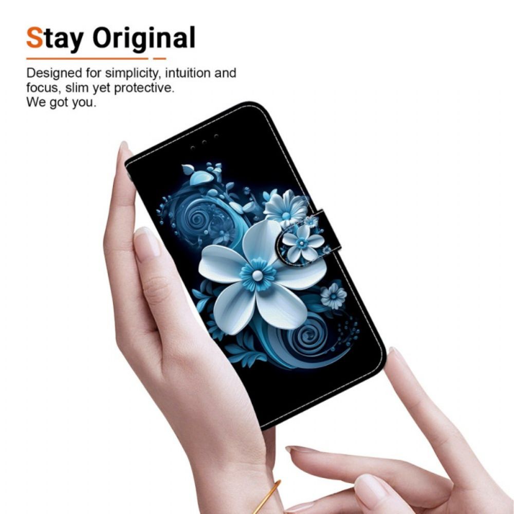 Flip Case Leren Xiaomi Redmi Note 14 4g Orchideeën