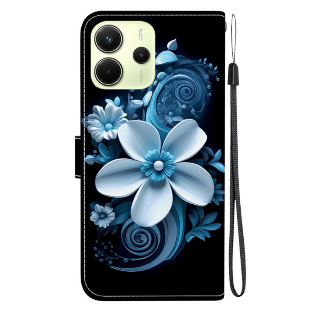 Flip Case Leren Xiaomi Redmi Note 14 4g Orchideeën