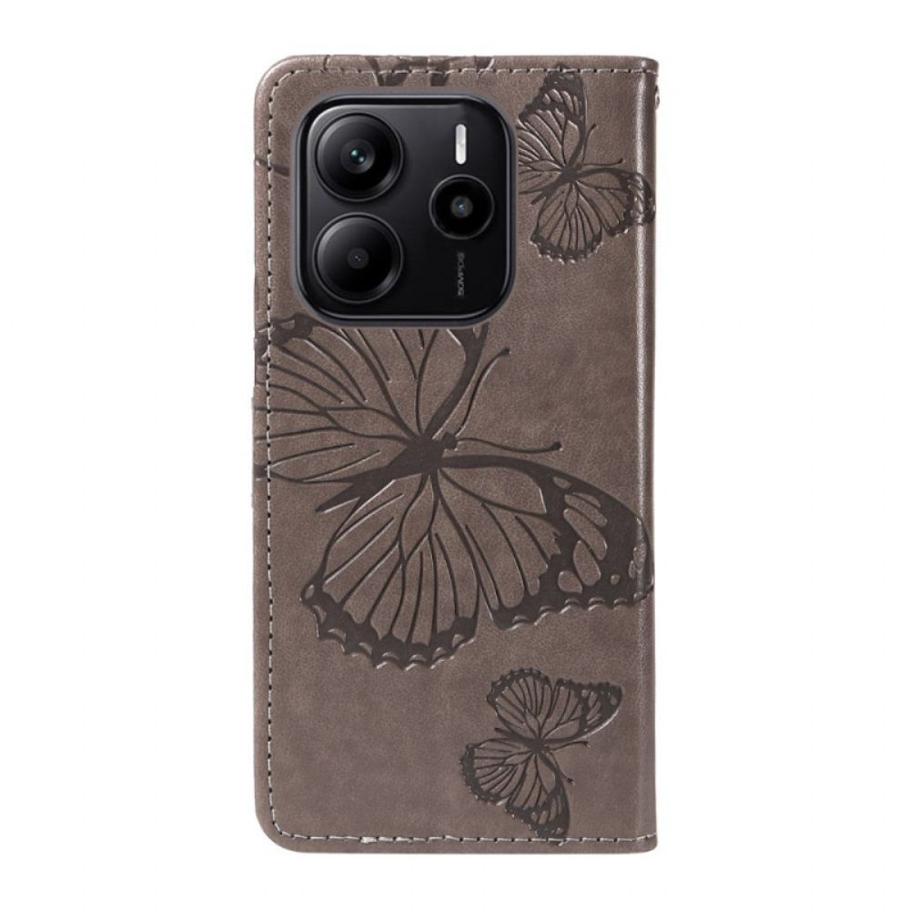 Flip Case Leren Xiaomi Redmi Note 14 4g Reuzenvlinders