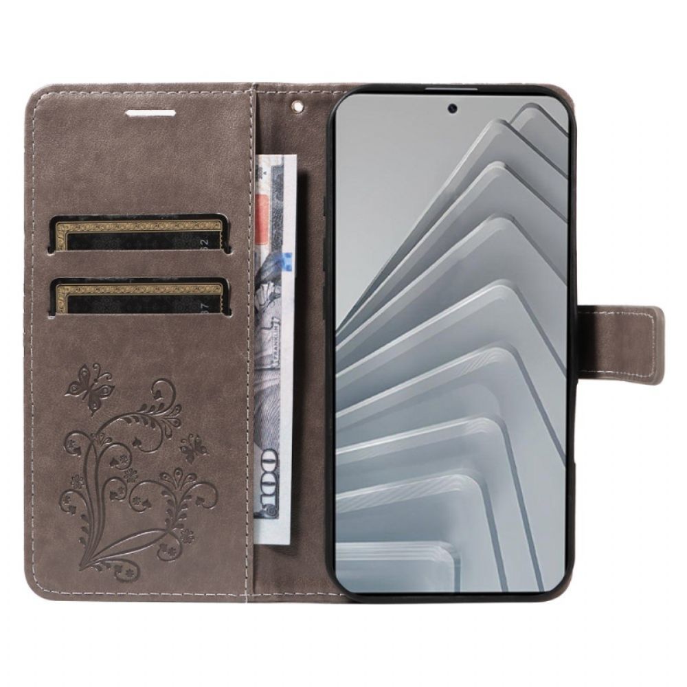 Flip Case Leren Xiaomi Redmi Note 14 4g Reuzenvlinders