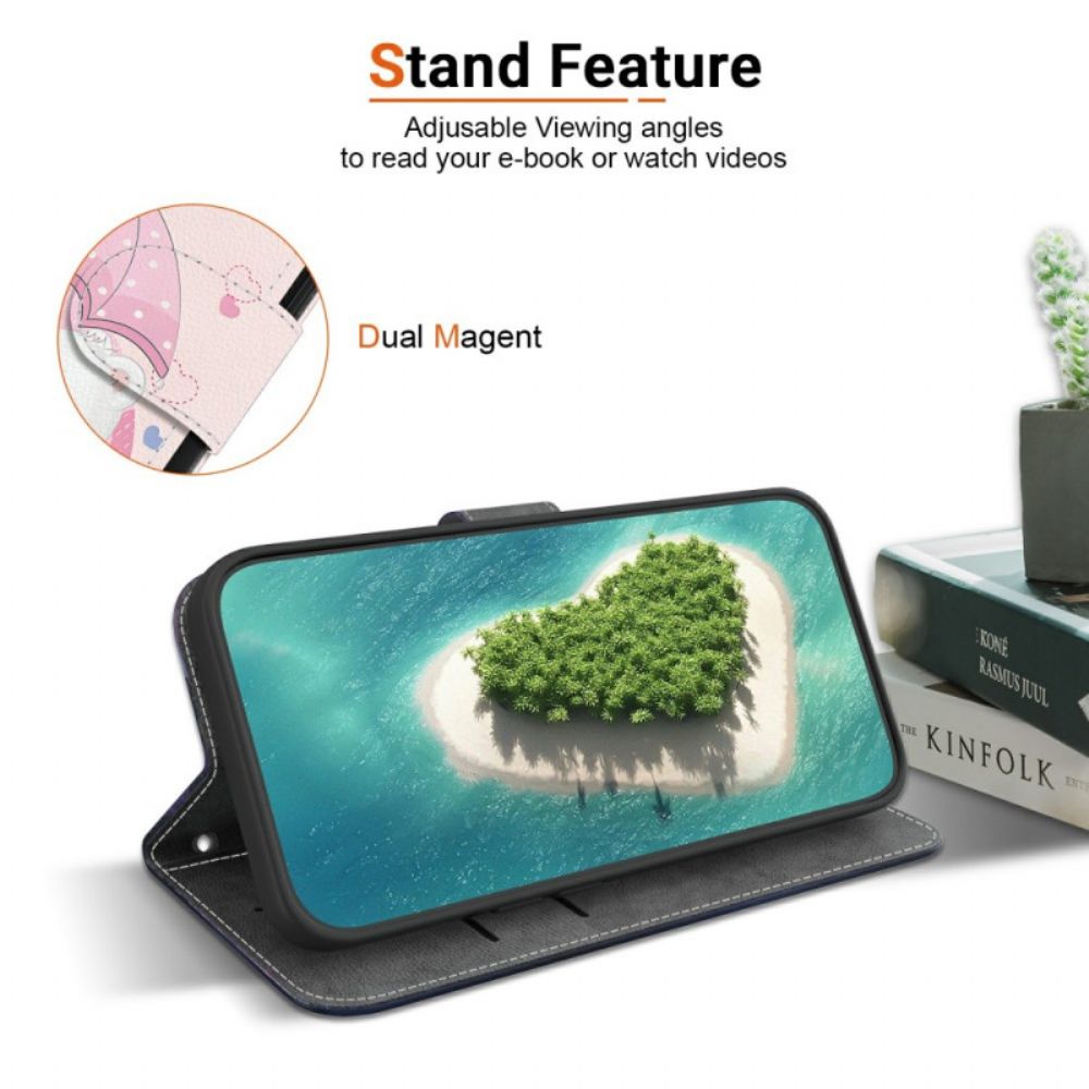 Flip Case Leren Xiaomi Redmi Note 14 4g Twee Beren