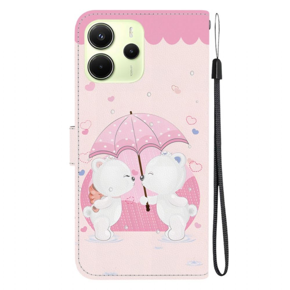 Flip Case Leren Xiaomi Redmi Note 14 4g Twee Beren