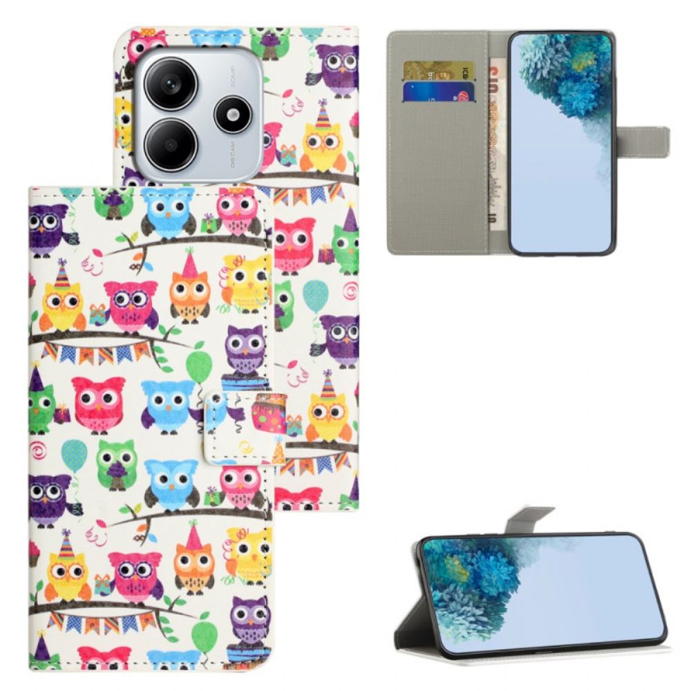 Flip Case Leren Xiaomi Redmi Note 14 4g Uilenstam