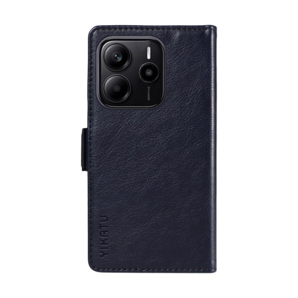 Folio-hoesje Xiaomi Redmi Note 14 4g Lychee Textuur Ykatu