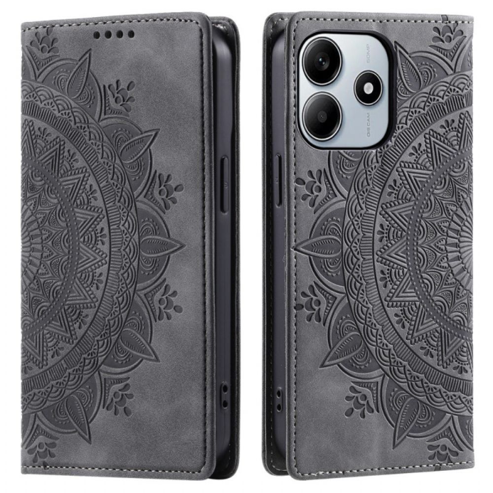 Folio-hoesje Xiaomi Redmi Note 14 4g Mandala Suède-effect