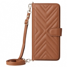 Folio-hoesje Xiaomi Redmi Note 14 4g Premium Portemonnee Met Riempje En Schouderriem