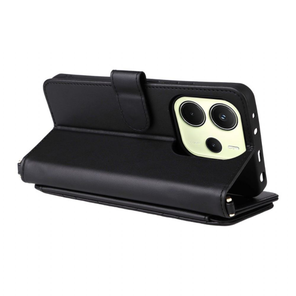 Folio-hoesje Xiaomi Redmi Note 14 4g Premium Portemonnee Met Riempje En Schouderriem