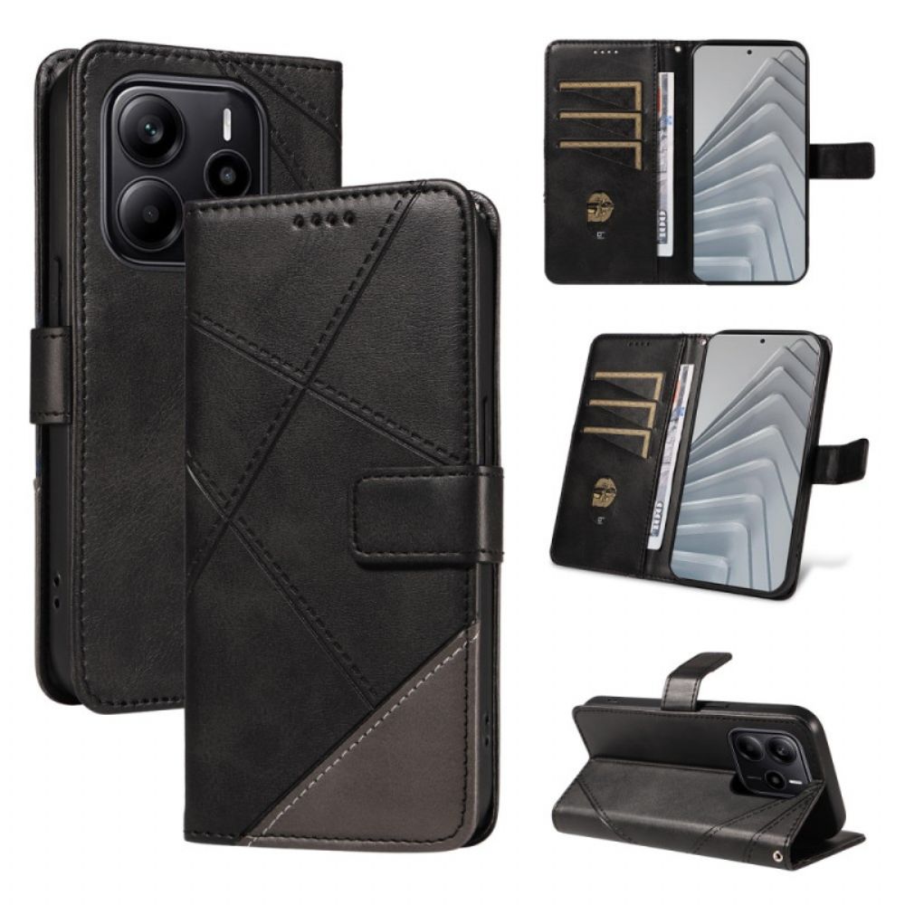 Folio-hoesje Xiaomi Redmi Note 14 4g Telefoonhoesje Geometrisch Ontwerp