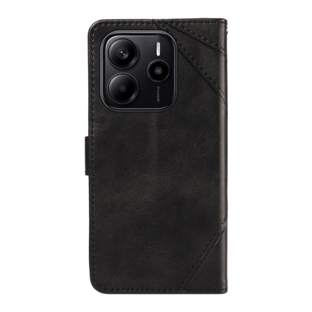 Folio-hoesje Xiaomi Redmi Note 14 4g Telefoonhoesje Geometrisch Ontwerp