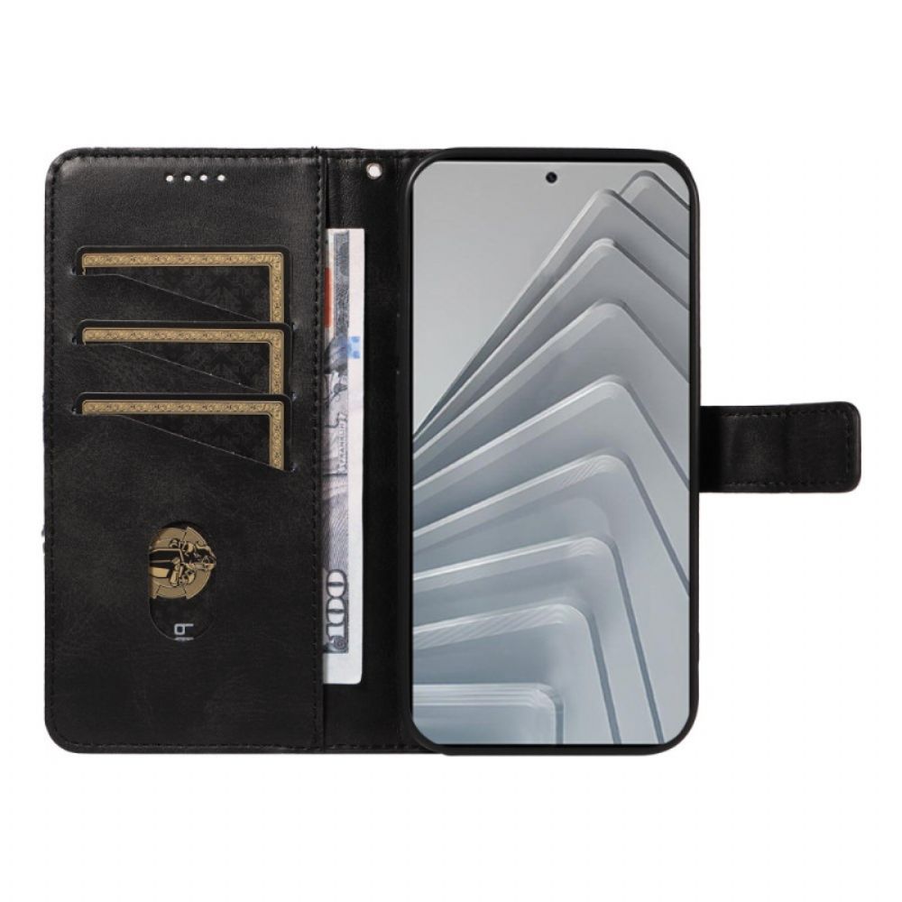 Folio-hoesje Xiaomi Redmi Note 14 4g Telefoonhoesje Geometrisch Ontwerp