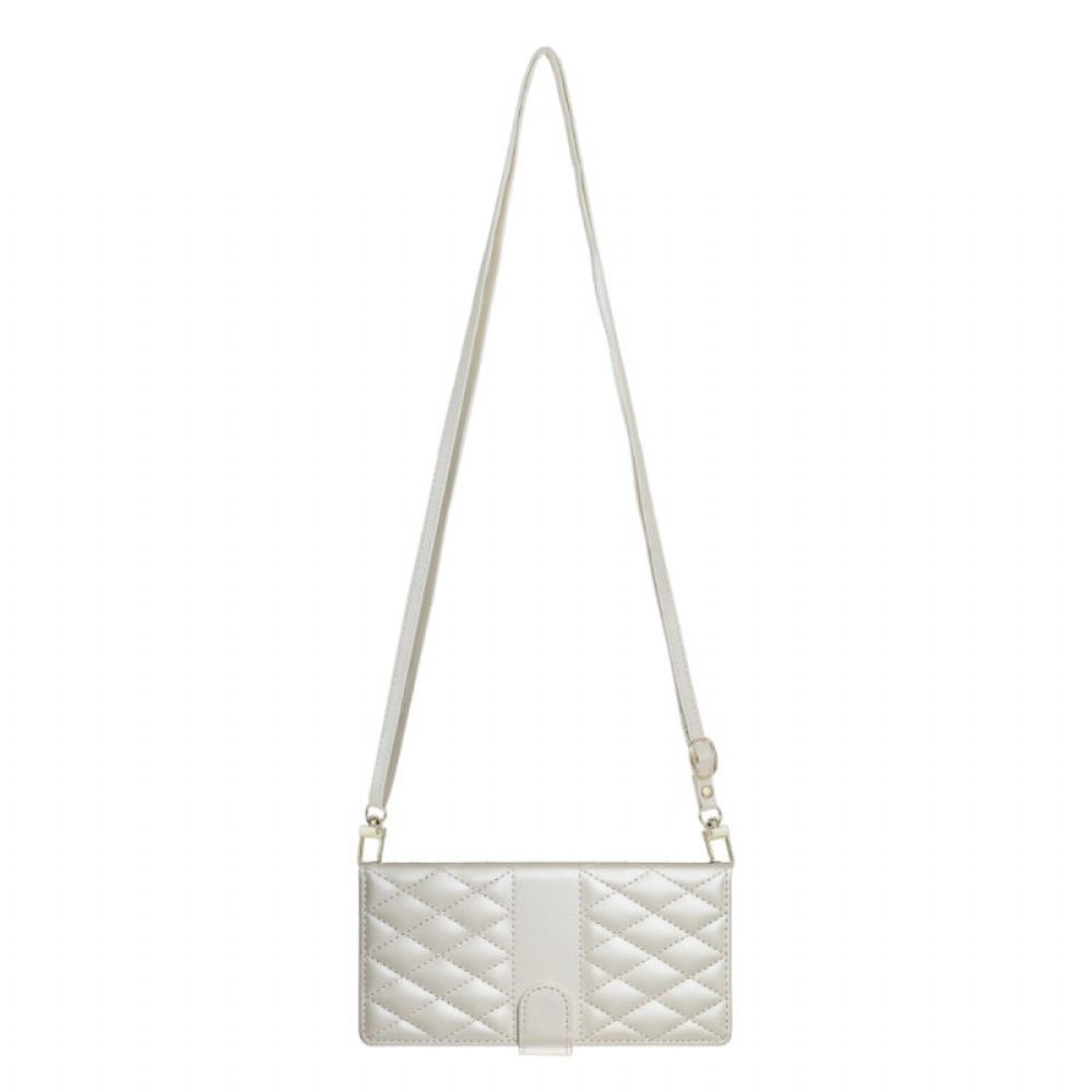 Folio-hoesje Xiaomi Redmi Note 14 4g Telefoonhoesje Gewatteerd Met Bandje En Schouderband