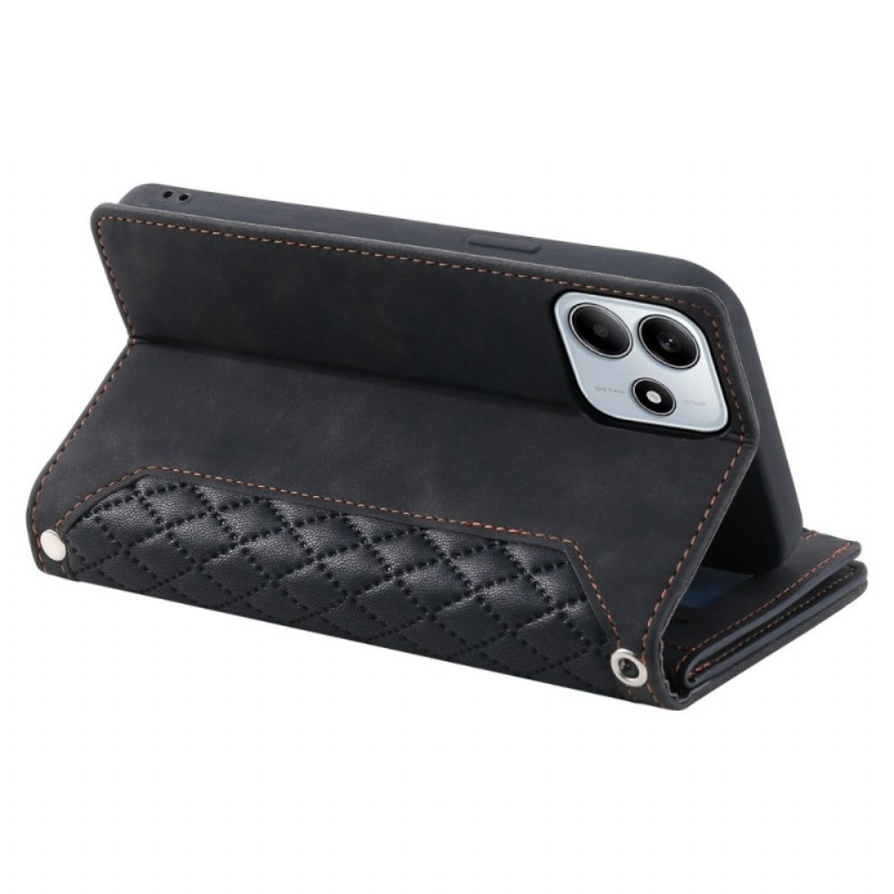 Folio-hoesje Xiaomi Redmi Note 14 4g Telefoonhoesje Gewatteerde Portemonnee