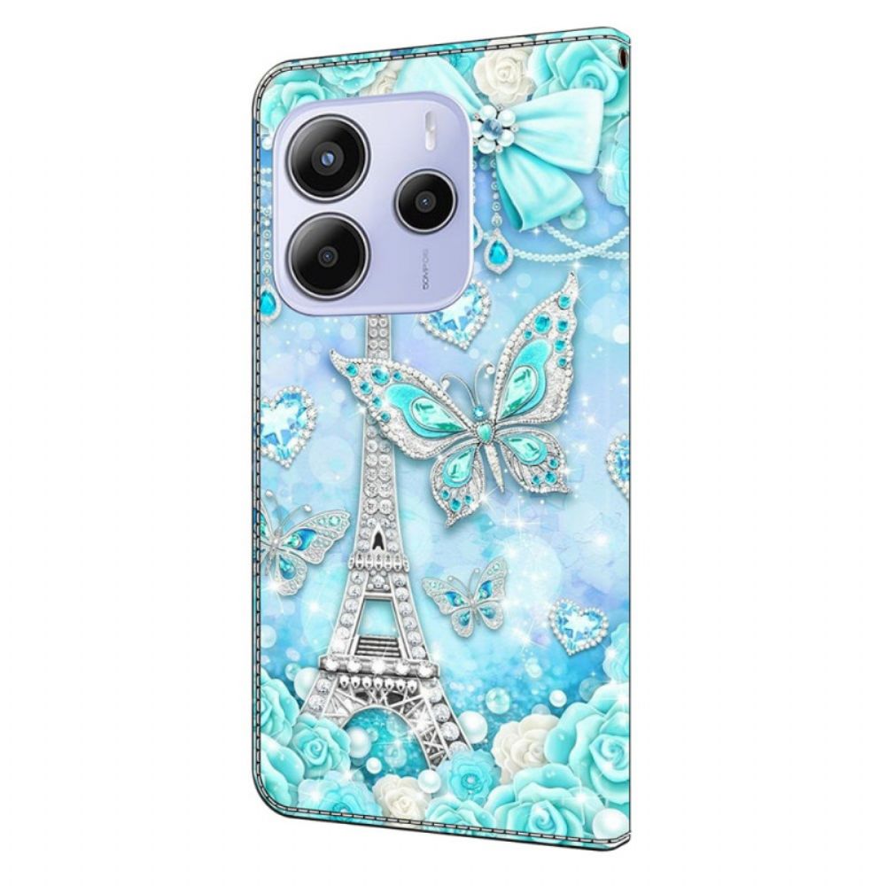 Folio-hoesje Xiaomi Redmi Note 14 4g Telefoonhoesje Kostbare Eiffeltoren Toren