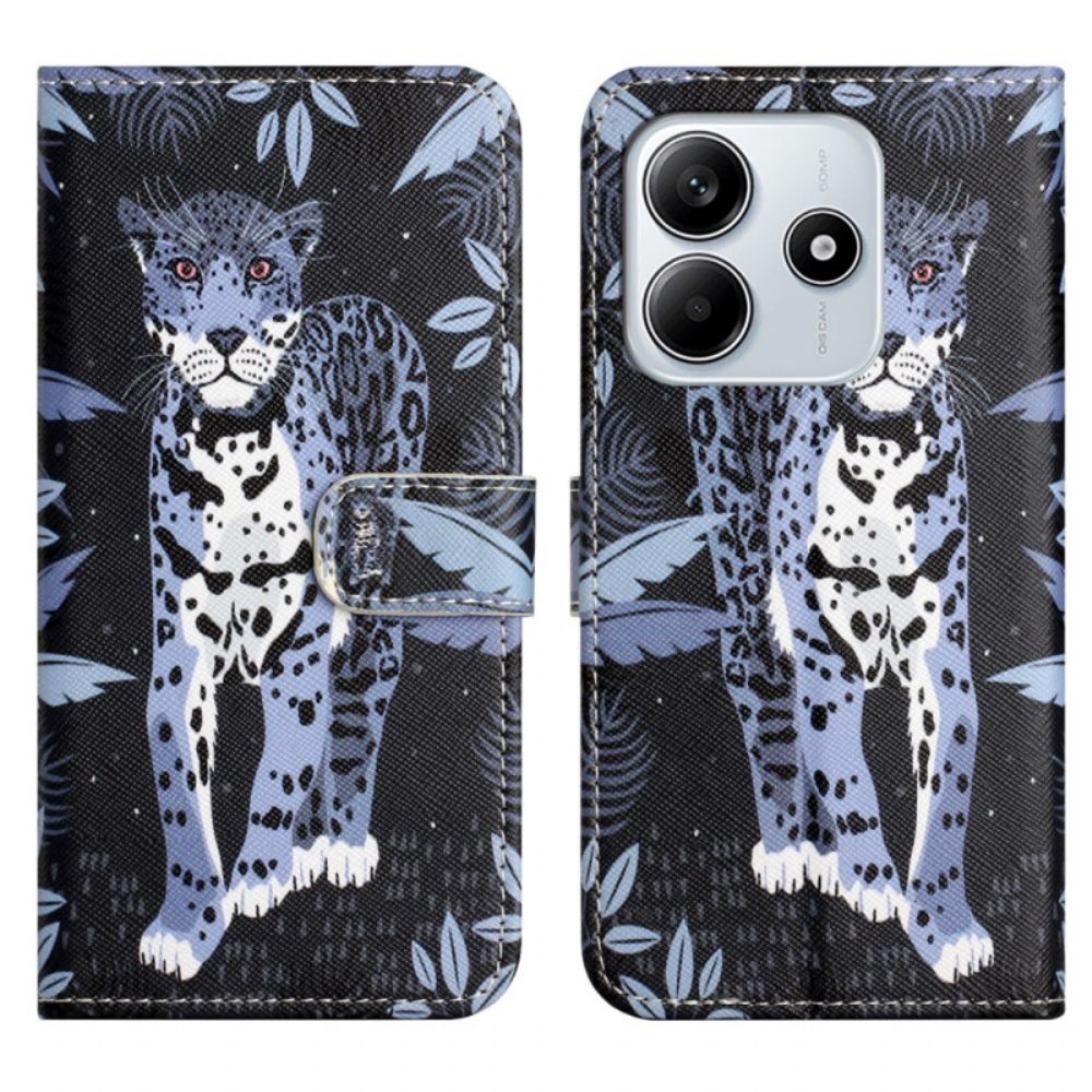 Folio-hoesje Xiaomi Redmi Note 14 4g Telefoonhoesje Luipaard