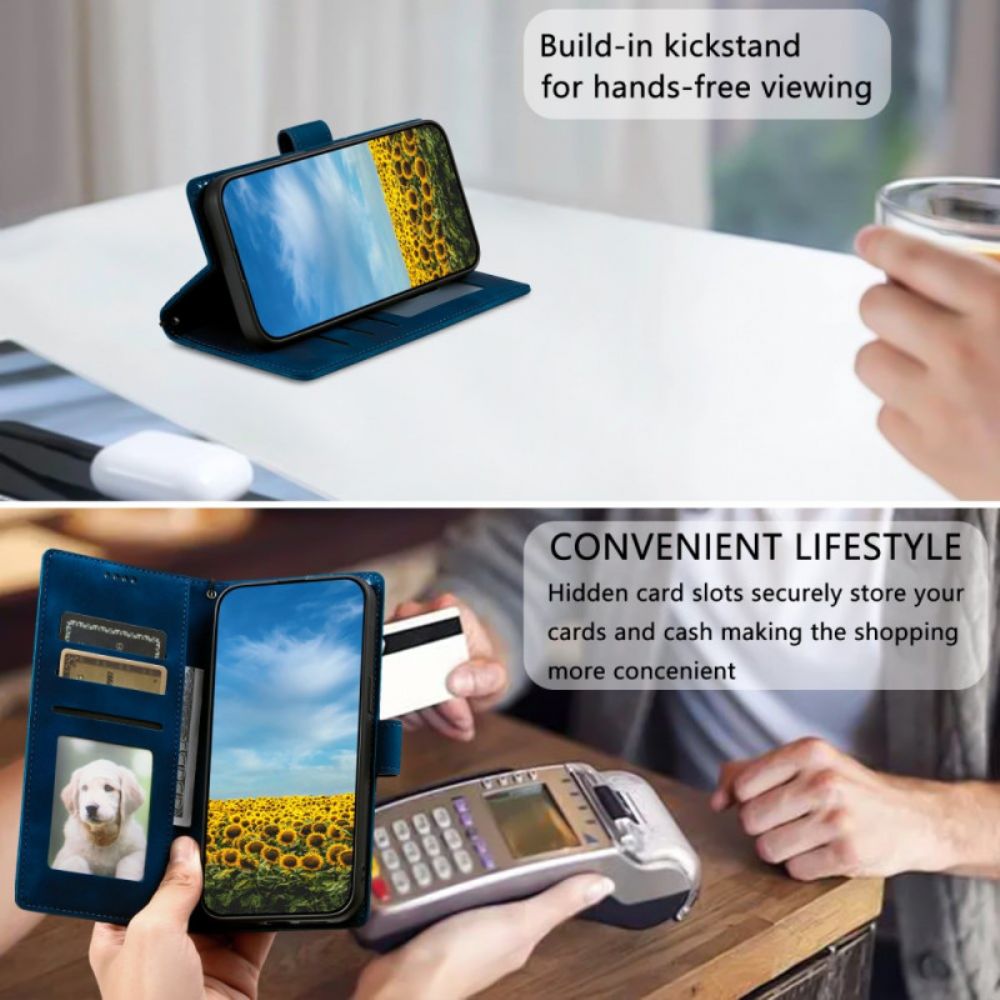 Folio-hoesje Xiaomi Redmi Note 14 4g Telefoonhoesje Suède-effect Met Band