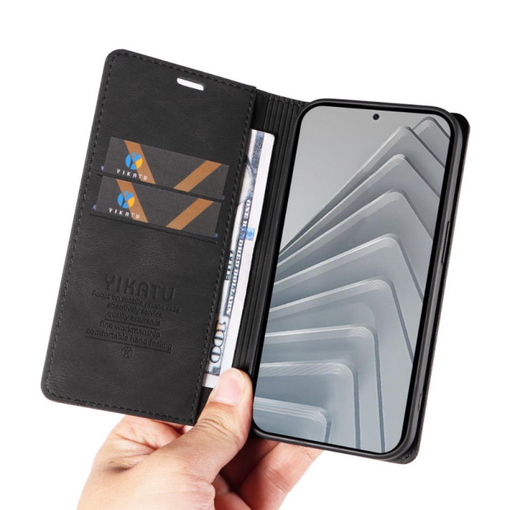 Folio-hoesje Xiaomi Redmi Note 14 4g Ykatu Beige Suède-effect