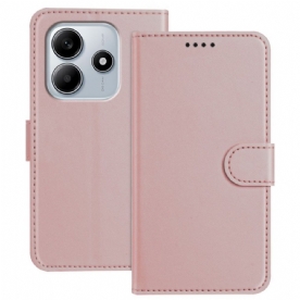 Leren Hoesje Voor Xiaomi Redmi Note 14 4g Bandje Van Imitatieleer