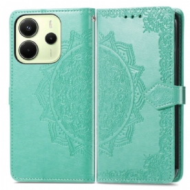 Leren Hoesje Voor Xiaomi Redmi Note 14 4g Barok Mandala