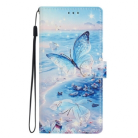 Leren Hoesje Voor Xiaomi Redmi Note 14 4g Oceaanvlinder