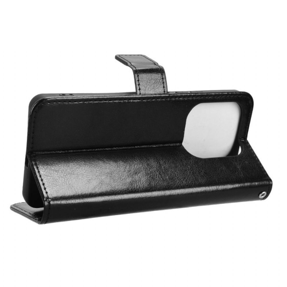 Leren Hoesje Voor Xiaomi Redmi Note 14 4g Opvallend Imitatieleer