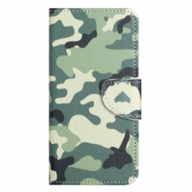 Leren Hoesje Xiaomi Redmi Note 14 4g Camouflage Bescherming Hoesje
