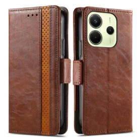 Leren Hoesje Xiaomi Redmi Note 14 4g Caseneo Rfid-blokkering Bescherming Hoesje