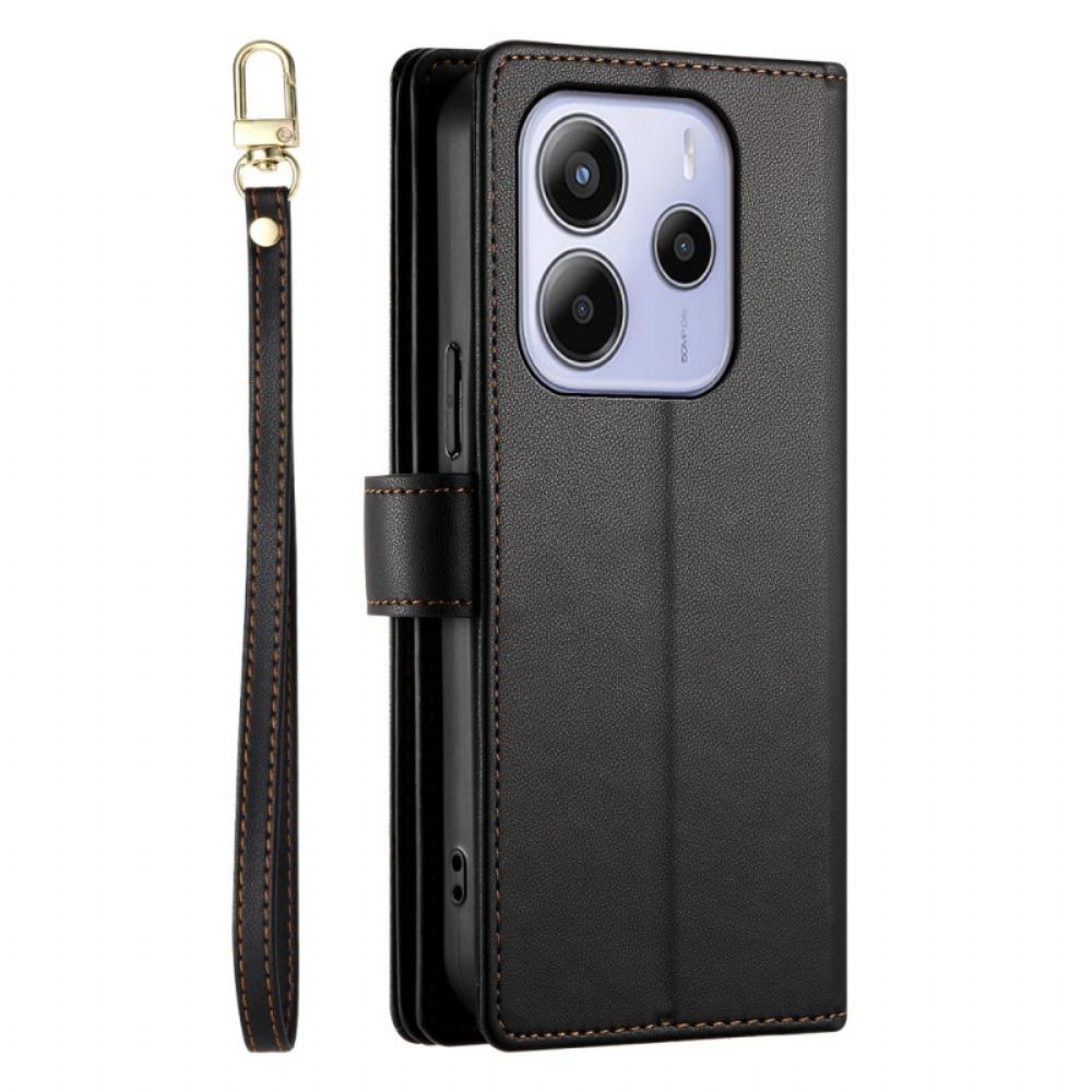 Leren Hoesje Xiaomi Redmi Note 14 4g Portemonnee En Bandjes Bescherming Hoesje